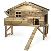 mooi kippenhok die lang mee gaat - met zitstok en broedplek - Hout in Stijl